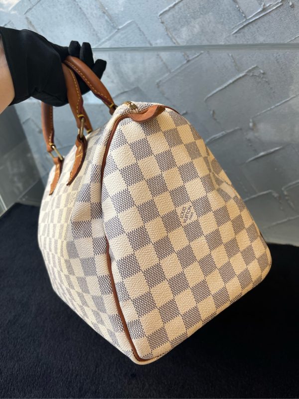 LV speedy 30 White Checkerboard - Image 3